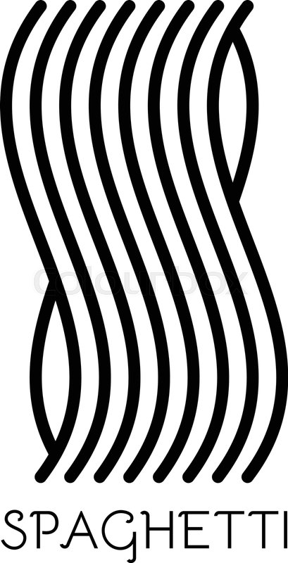 409x800 Spaghetti Pasta Icon Outline Stock Vector Colourbox