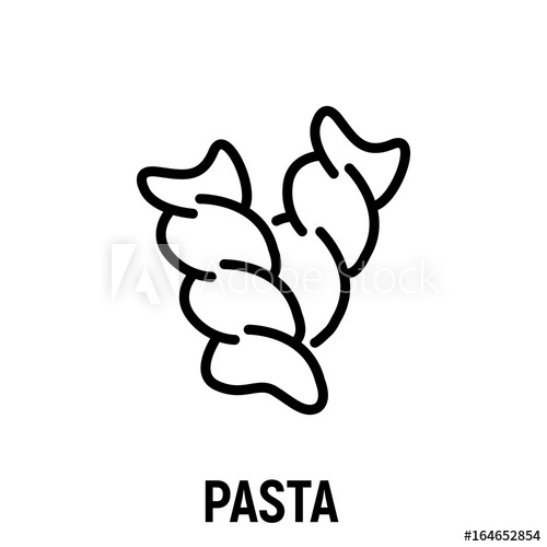 500x500 Thin Line Pasta Icon