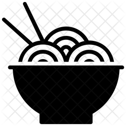 256x256 Italian Pasta Icon Of Glyph Style