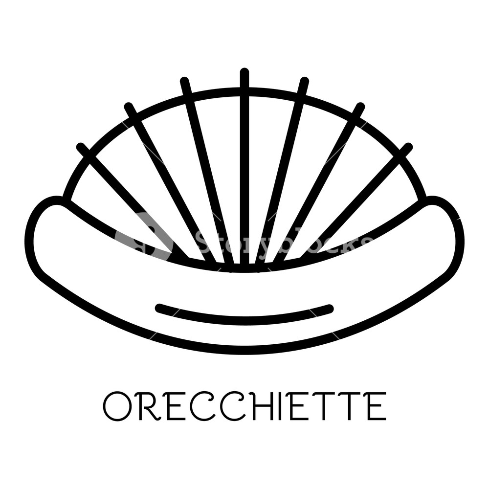 1000x1000 Orecchiette Pasta Icon Outline Orecchiette Pasta Vector Icon