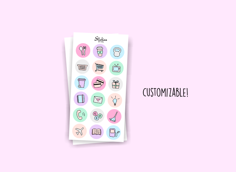 784x570 Pastel Icon Stickers Stickies