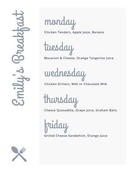 425x550 Pastel Icon Weekly Menu