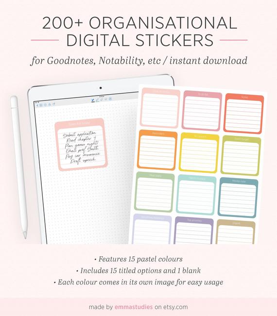 570x651 Digital Pastel Icon Banner Stickers Planner Organiser Symbol Etsy