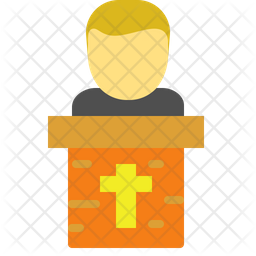 256x256 Pastor Icon Of Flat Style