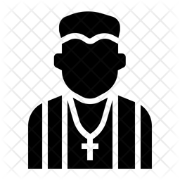 256x256 Pastor Icon Of Glyph Style