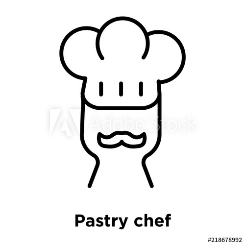 500x500 Pastry Chef Icon Vector Isolated On White Background, Pastry Chef