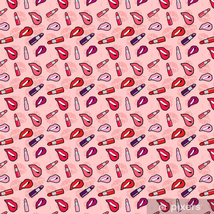700x700 Woman Makeup Stitch Patch Icon Seamless Pattern Wallpaper Pixers