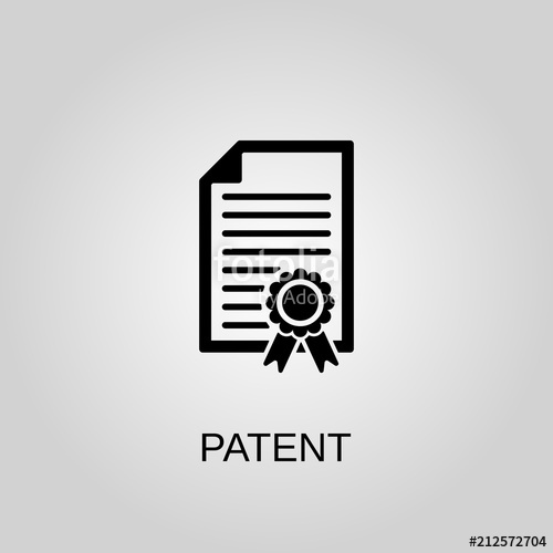 500x500 Patent Icon Patent Symbol Flat Design Stock