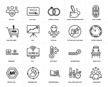 450x365 Set Of Simple Editable Icons Such As Headcount, Patent Pending
