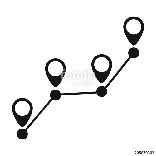 Path Icon Way, Road, Route, Track Symbol Flat Design Vector 500x500 Path Icon Way, Road, Route, Track Symbol Flat Design Vector