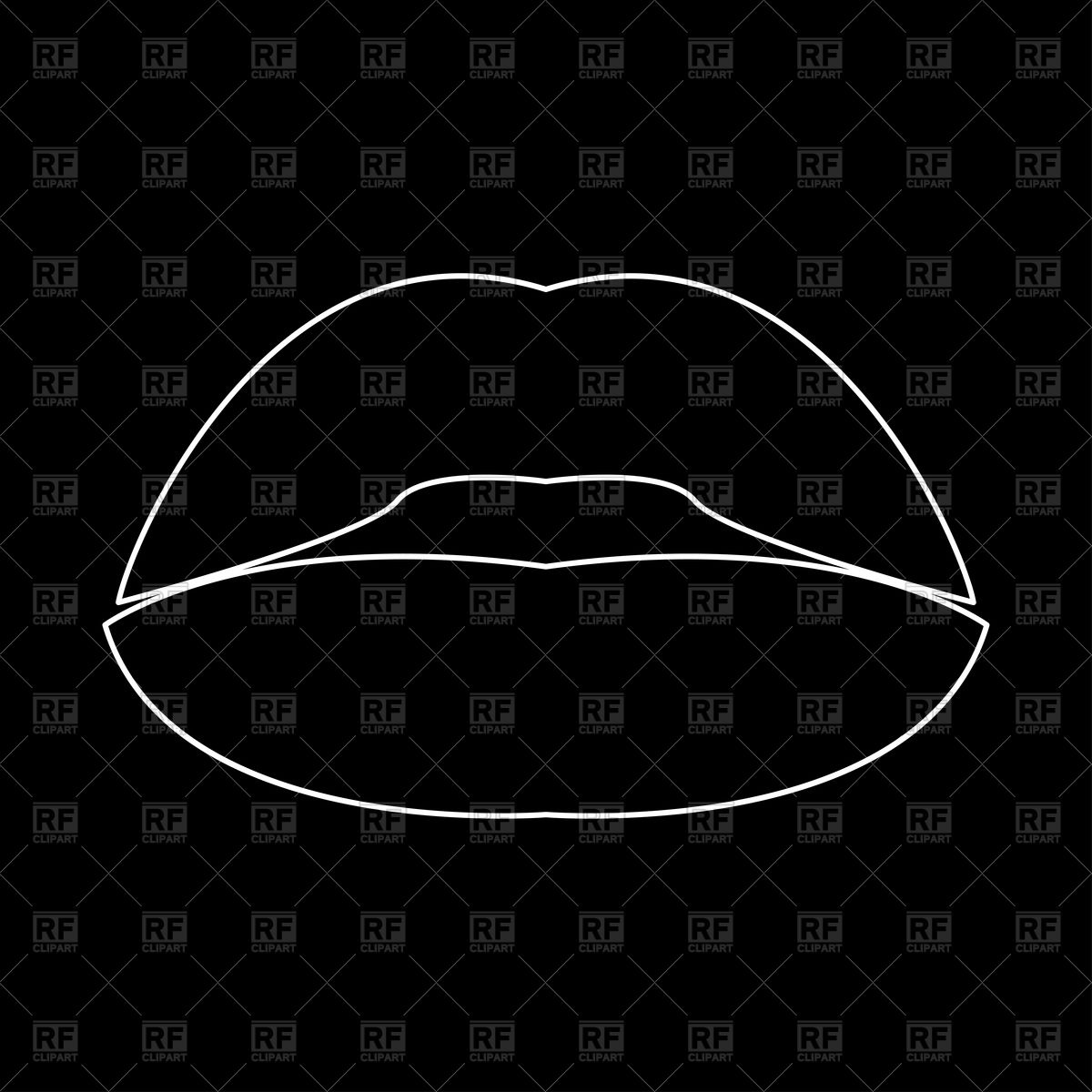 Lips White Color Path Icon Vector Image Of Silhouettes, Outlines 1200x1200 Lips White Color Path Icon Vector Image Of Silhouettes, Outlines