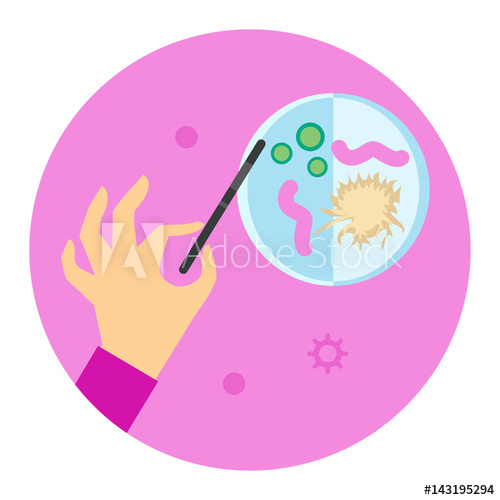 500x500 Pathology Lab Medical Flat Icon Vector
