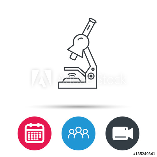 500x500 Microscope Icon Medical Laboratory Equipment Sign Pathology