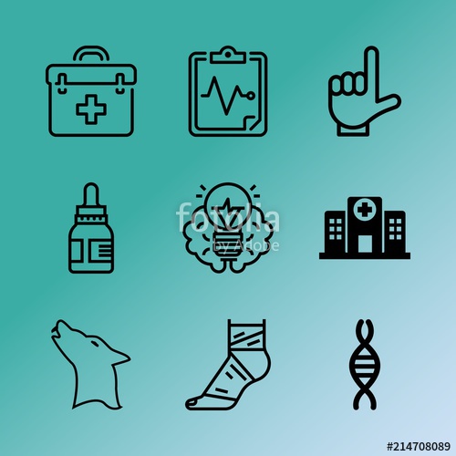 500x500 Vector Icon Set About Medicine With Icons Related To Nature
