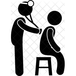 256x256 Checking Patient Icon Of Glyph Style