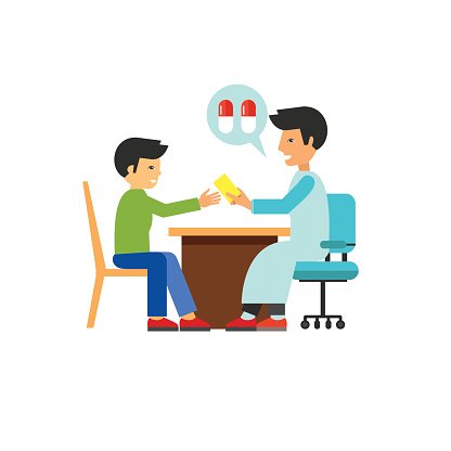 416x416 Doctor And Patient Icon Premium Clipart