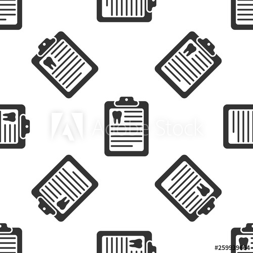 500x500 Grey Clipboard With Dental Card Or Patient Medical Records Icon