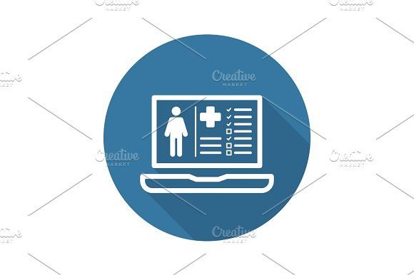 580x386 Medical Infographic Patient Medical Record Icon Flat Design