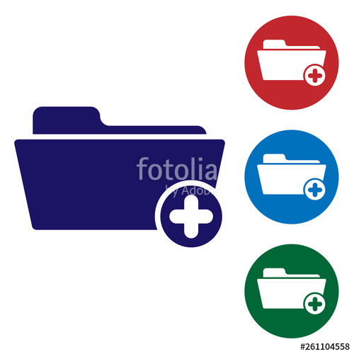 500x500 Blue Medical Health Record Folder For Healthcare Icon Isolated