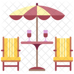 256x256 Patio Icon Of Flat Style