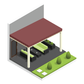 320x320 Attached Patio Cover Icon