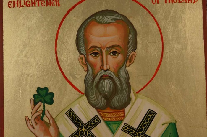 700x465 Saint Patrick Hand Painted Icon