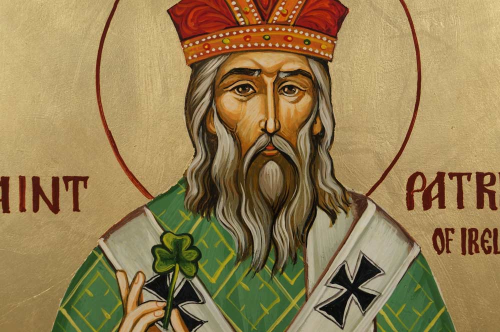 1000x664 St Patrick Of Ireland Hand Painted Icon