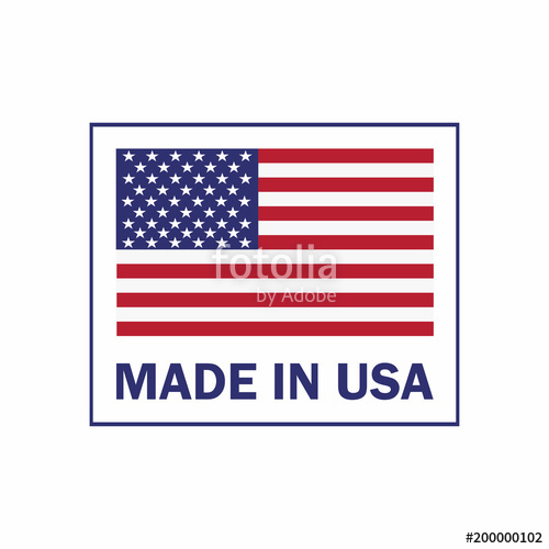 500x500 Made In The Usa Label With American Flag American Patriotic Icon