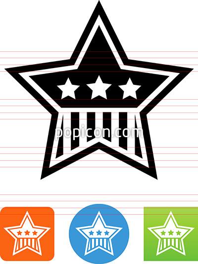 400x535 Patriotic Star Icon