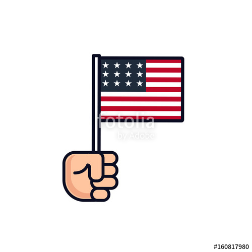 500x500 July Patriotic Icon Independence Day Of America Vector