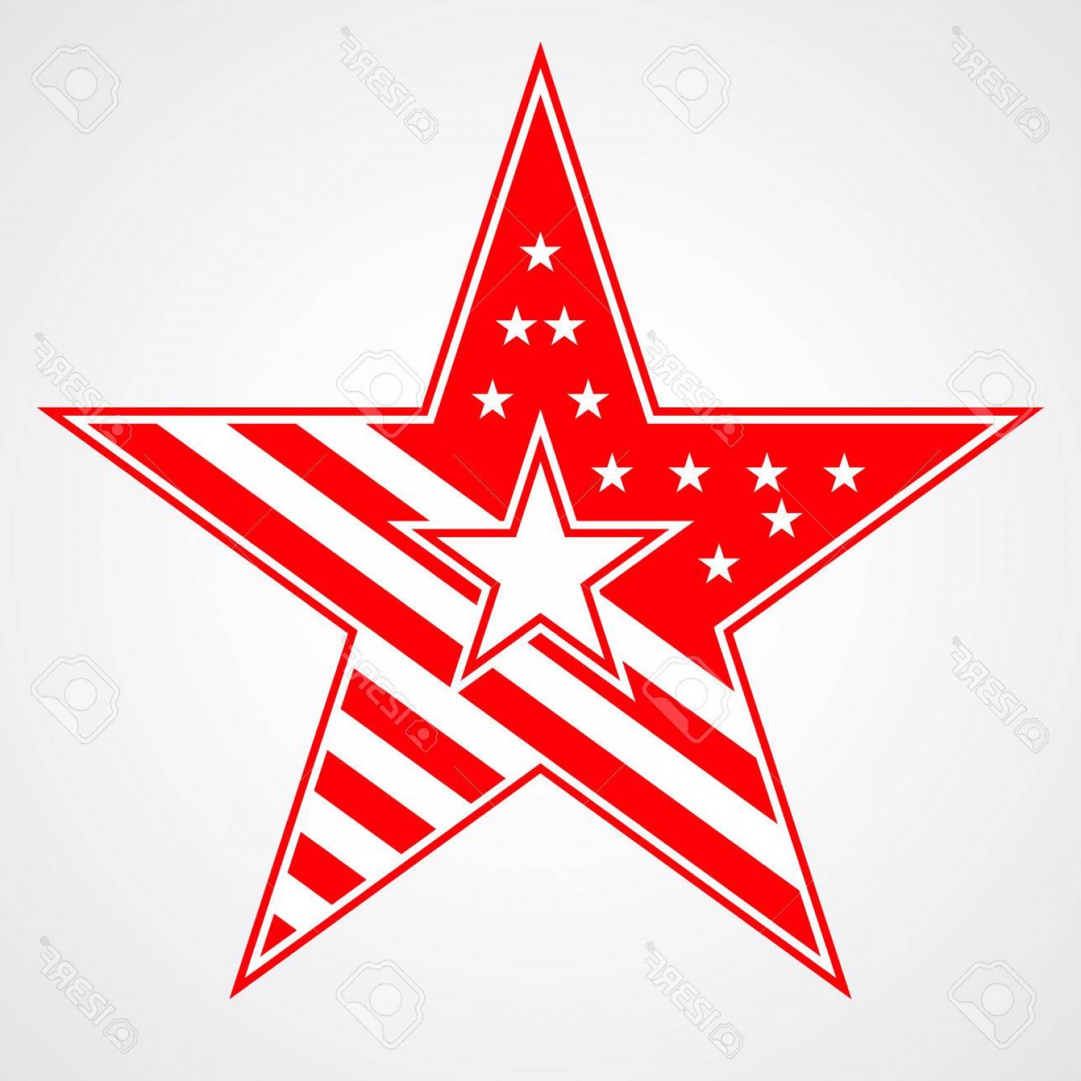 1560x1560 Photostock Vector American Star Sign Red Icon Isolated On White