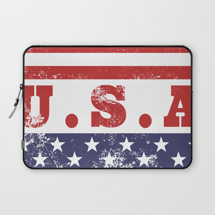 700x700 Usa Patriotic Rubber Stamp Icon Laptop Sleeve