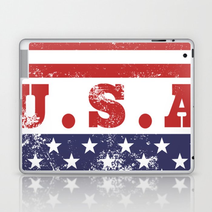 700x700 Usa Patriotic Rubber Stamp Icon Laptop Ipad Skin