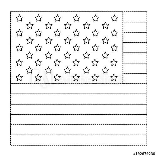 500x500 Usa Flag Patriotic Icon Vector Illustration Design