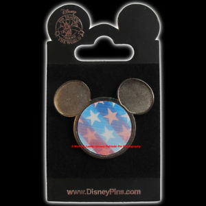300x300 Disney Store Lenticular Flag Mickey Mouse Icon Pin Patriotic
