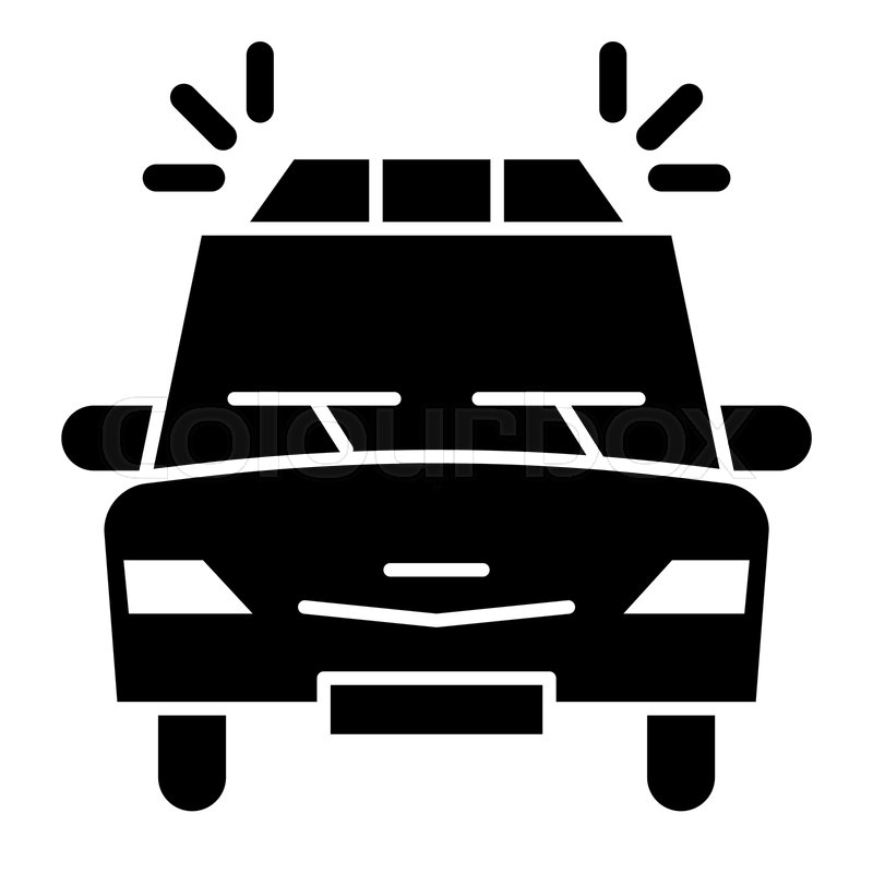 800x800 Police Car Solid Icon Sheriff Car Stock Vector Colourbox