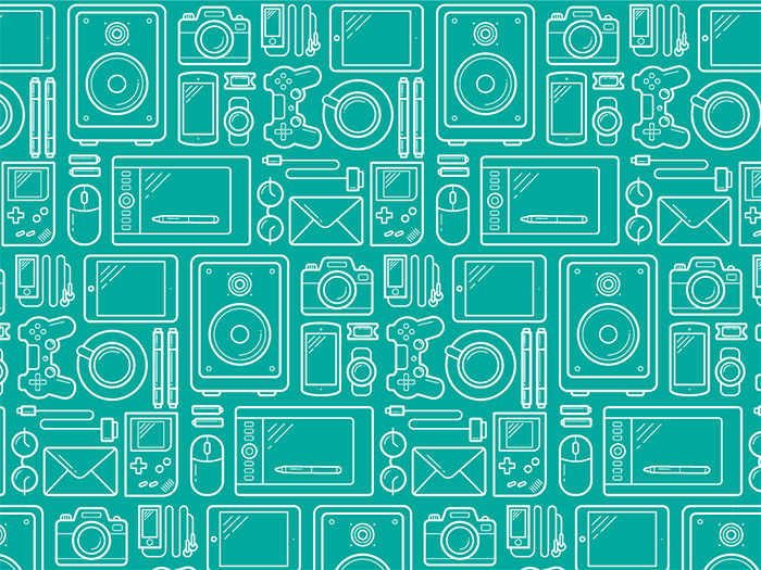 700x525 Free Seamless Icon Patterns For Designers