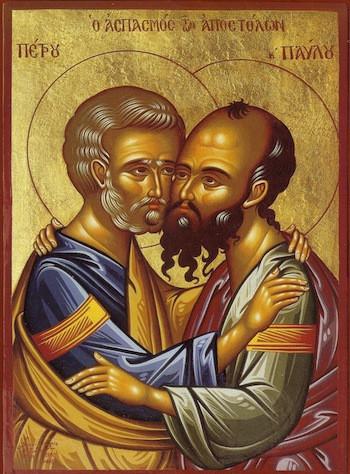 Orthodox Icon Of Saints Peter And Paul The Apostles 350x474 Orthodox Icon Of Saints Peter And Paul The Apostles
