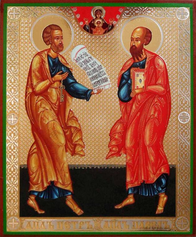 Apostles Peter And Paul Russian Orthodox Icon 630x764 Apostles Peter And Paul Russian Orthodox Icon