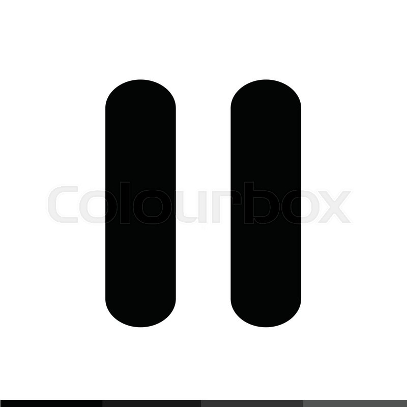 800x800 Pause Button Icon Illustration Design Stock Vector Colourbox