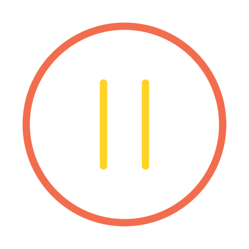 512x512 Colorful Stroke Pause Button Icon