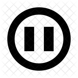 256x256 Pause Button Icon Of Glyph Style
