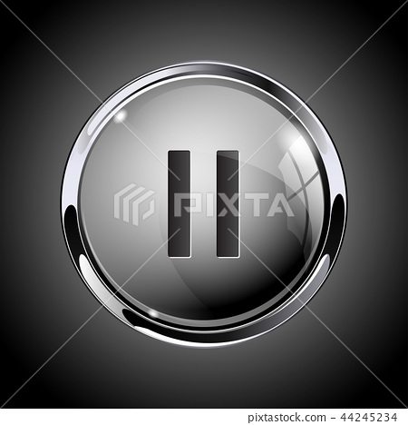 450x468 Pause Button Shiny Gray Icon For Media