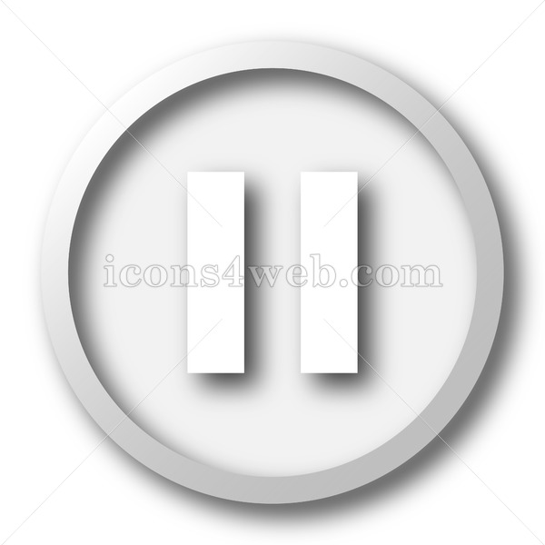 600x600 Pause White Icon Pause White Button