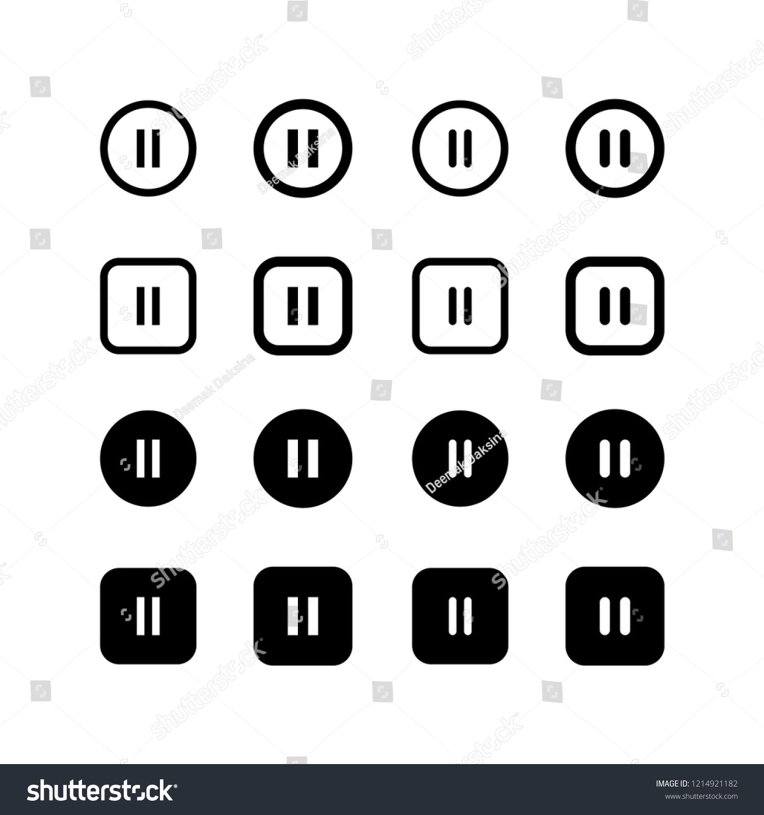 1500x1600 Pause Icon Design Pause, Stop, Play, Media, Music, Movie, Icon