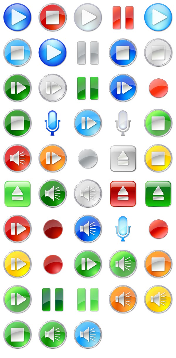 600x1219 Vista Style Playstoppause Icons Free Icon Packs Ui Download