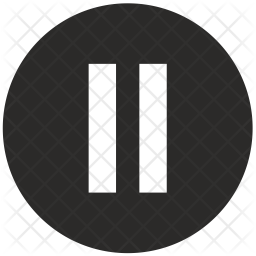 256x256 Pause Icon Of Glyph Style