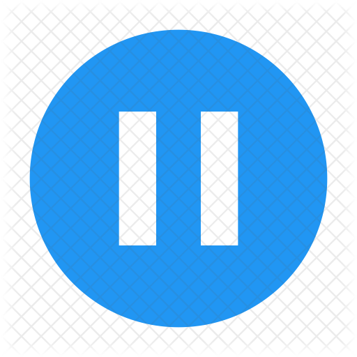 512x512 Pause Button Icon Of Flat Style
