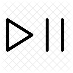 256x256 Play Pause Icon Of Line Style