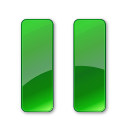 256x256 Simple Green Pause Icon